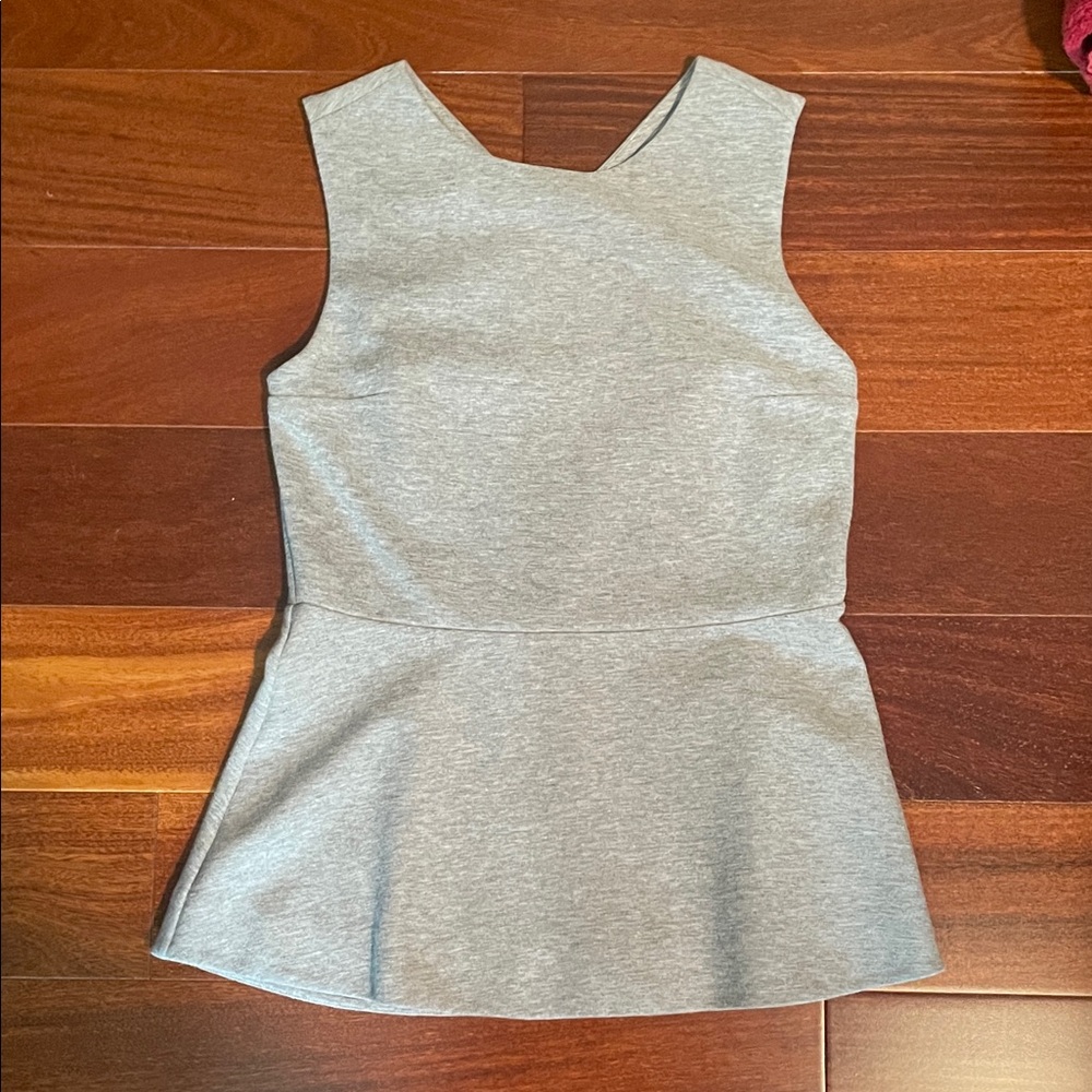 COS Gray Peplum Tank Top